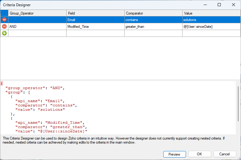 Zoho Bigin Source component - Bulk Criteria Designer.png